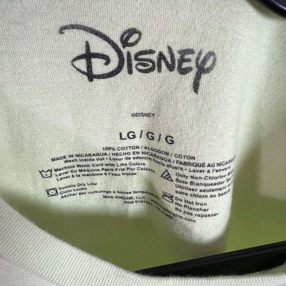 Disney Goofy Max Powerline Graphic T Shirt Light Green Mens Size LG‎